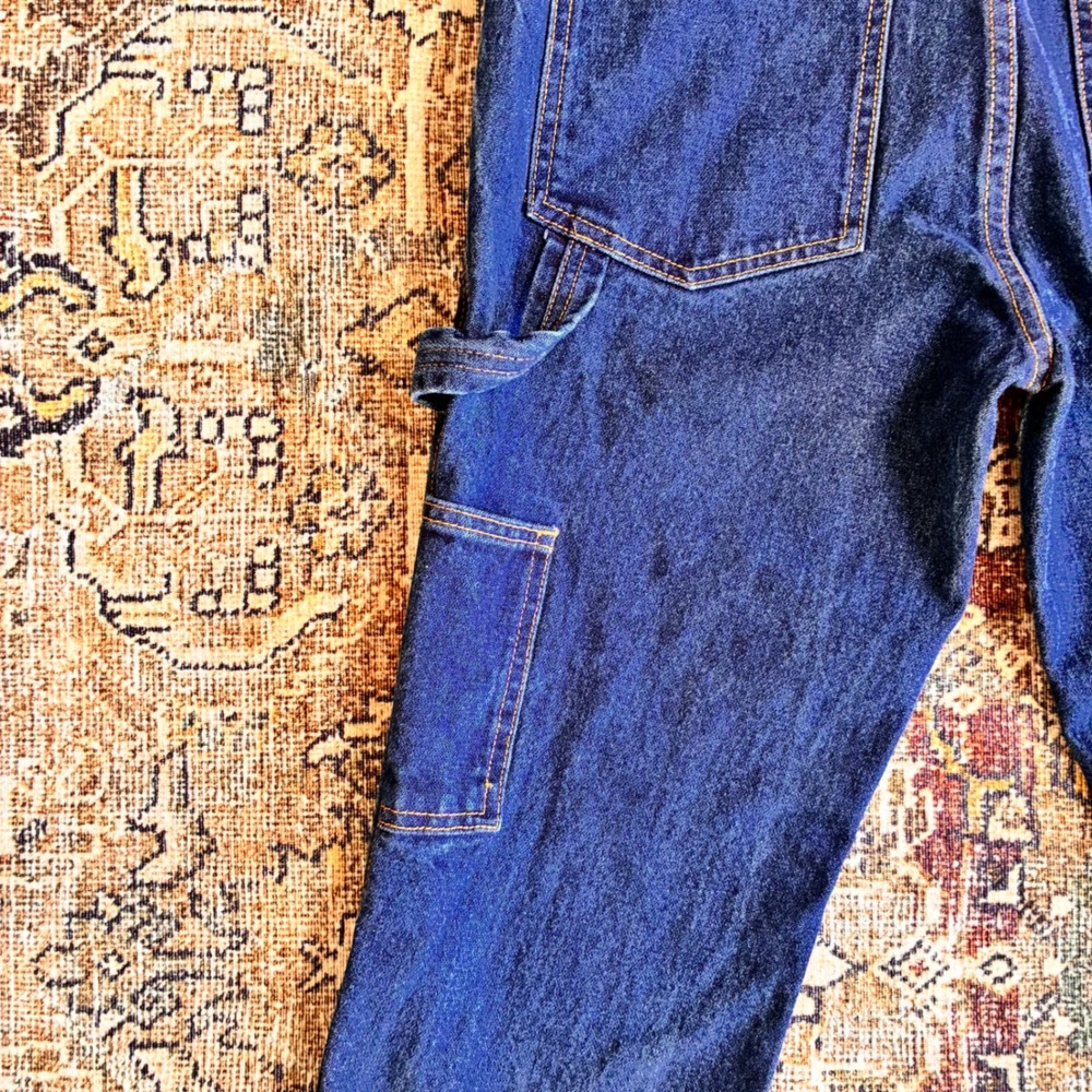 John Galt Womens Dark Wash Carpenter Jeans High Waisted Straight Leg Blue Size S - Picture 6 of 9